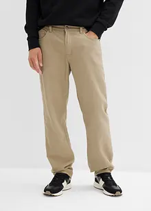 Fodrad byxa med skön midja, Relaxed Fit, Straight, bonprix