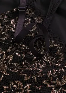 Body med glittergarn och lätt formande effekt, bonprix