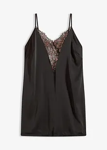Negligé i satin med glittergarn, bonprix