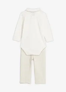 Body och byxa för bebisar (2 delar), ekologisk bomull, bonprix