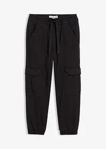 Jerseyfodrad cargobyxa i Regular Fit, bonprix