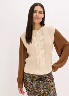 Slipover i bomullsblandning, bonprix