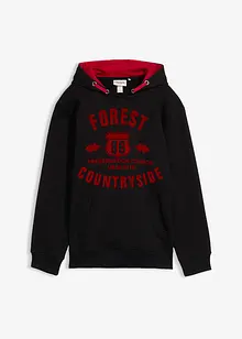 Sweatshirt med huva, bonprix