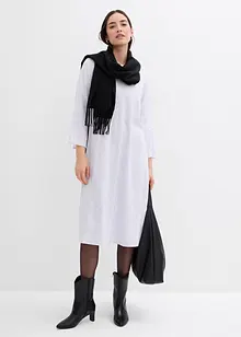 Blommig midiklänning av ren viskos, bonprix