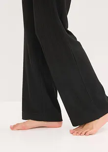 Ribbstickad topp och byxa i oversizemodell, bonprix