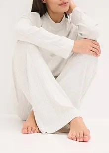 Ribbstickad byxa och topp i oversizemodell, bonprix