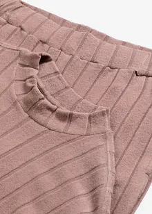 Ribbstickad byxa och topp i oversizemodell, bonprix