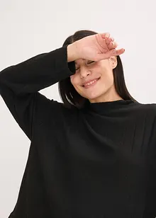 Ribbstickad byxa och topp i oversizemodell, bonprix