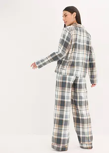 Flanellpyjamas med glittrigt garn och gåvopåse, bonprix