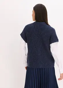 Stickad väst med dekorativa knappar, bonprix