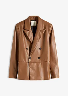 Oversizekavaj i skinnimitation, bonprix