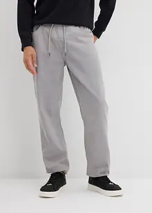 Dra-på byxa av bomull i Relaxed Fit med Tapered ben, bonprix