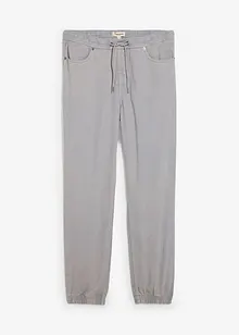Dra-på byxa av bomull i Relaxed Fit med Tapered ben, bonprix