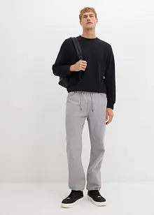 Dra-på byxa av bomull i Relaxed Fit med Tapered ben, bonprix