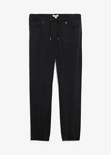 Dra-på byxa av bomull i Relaxed Fit med Tapered ben, bonprix