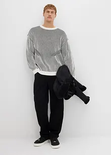 Ribbad tröja av bomullsmix, Loose Fit, bonprix