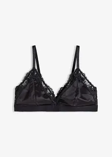 Bralette i glansigt material, bonprix