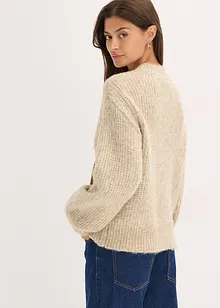 Cardigan med dekorativa knappar, bonprix