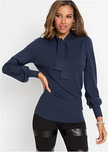 Finstickad tröja i viskosmix, bonprix