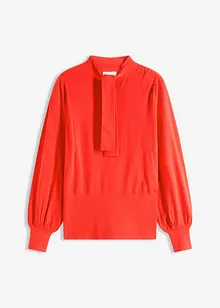 Finstickad tröja i viskosmix, bonprix