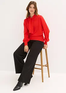 Finstickad tröja i viskosmix, bonprix