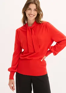 Finstickad tröja i viskosmix, bonprix