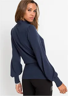 Finstickad tröja i viskosmix, bonprix