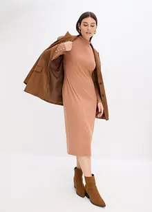 Ribbstickad jerseyklänning, bonprix