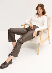 Ribbstickad topp, bonprix