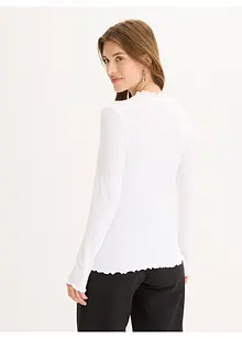 Ribbstickad topp i viskosmix, bonprix