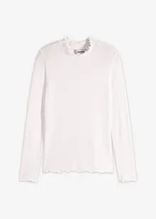 Ribbstickad topp i viskosmix, bonprix