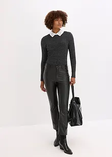 Topp med bluskrage, bonprix