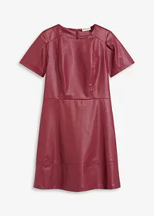 Klänning i skinnimitation, bonprix