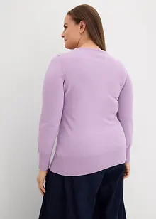 Finstickad baströja med återvunnen bomull, bonprix