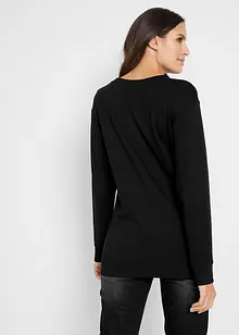 Långärmad bomullstopp med tryck, bonprix