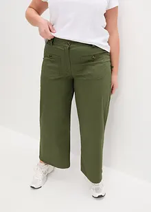 Wide Leg Jeans, High Waist, med bekväm midja, bonprix