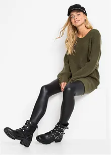 Lång tröja med knappar, bonprix