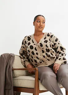 Mönstrad cardigan, bonprix