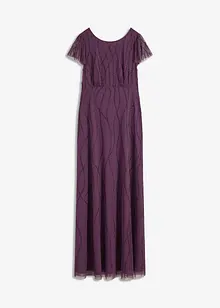 Maxiklänning i utsökt tyll med pärlbroderi, bonprix