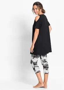 Kortärmad pyjamas med capribyxor, bonprix