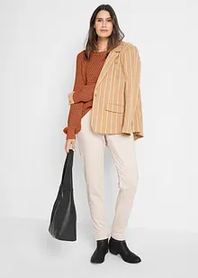 Tröja med strukturstickning i bomullsmix, bonprix