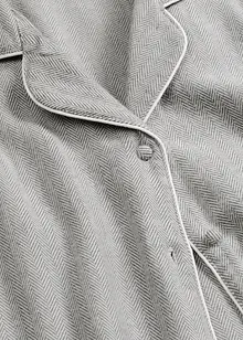Pyjamas av vävd flanell med fiskbensmönster, bonprix