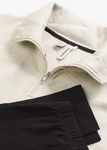 Hemmakläder i sweatshirtmaterial med leggings, bonprix