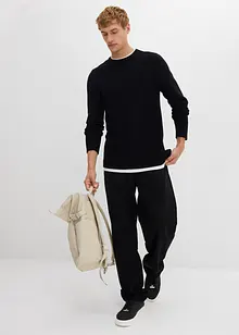 Tröja i bomullsmix med 2-i-1-look och struktur, bonprix