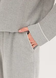 Pyjamas av vävd flanell med fiskbensmönster, bonprix