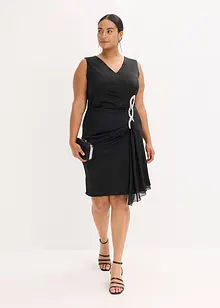 Jerseyklänning med strassapplikation, bonprix