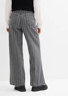 Wide Leg Jeans High Waist, med destroyed-effekter, bonprix