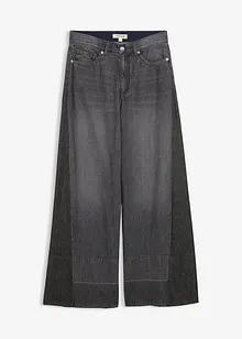 Wide Leg Jeans High Waist, med infällning, bonprix