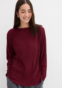 Långärmad topp med struktureffekter, bonprix