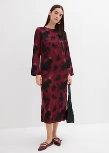 Midiklänning av satin, bonprix